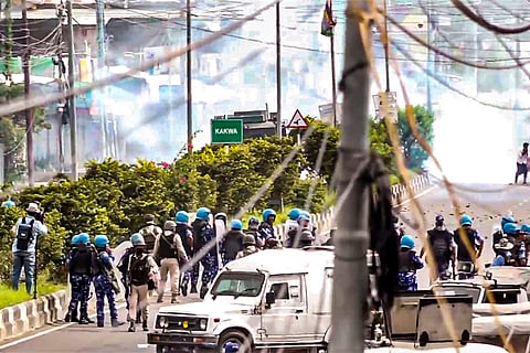 Students clash with police in Manipur